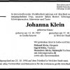 Kautz Johanna 1927-1992 Todesanzeige